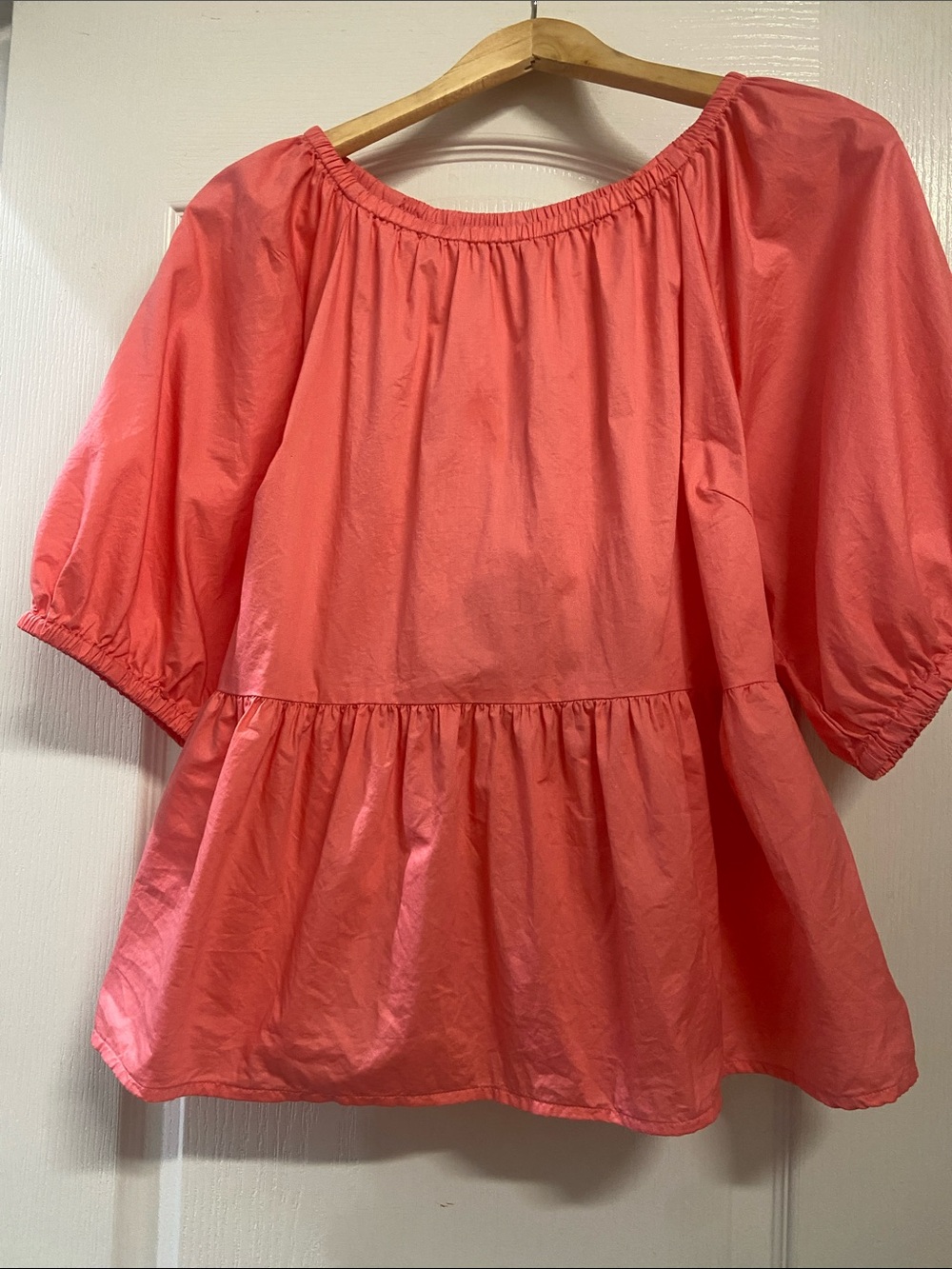 Old Navy Coral Peplum  Blouse